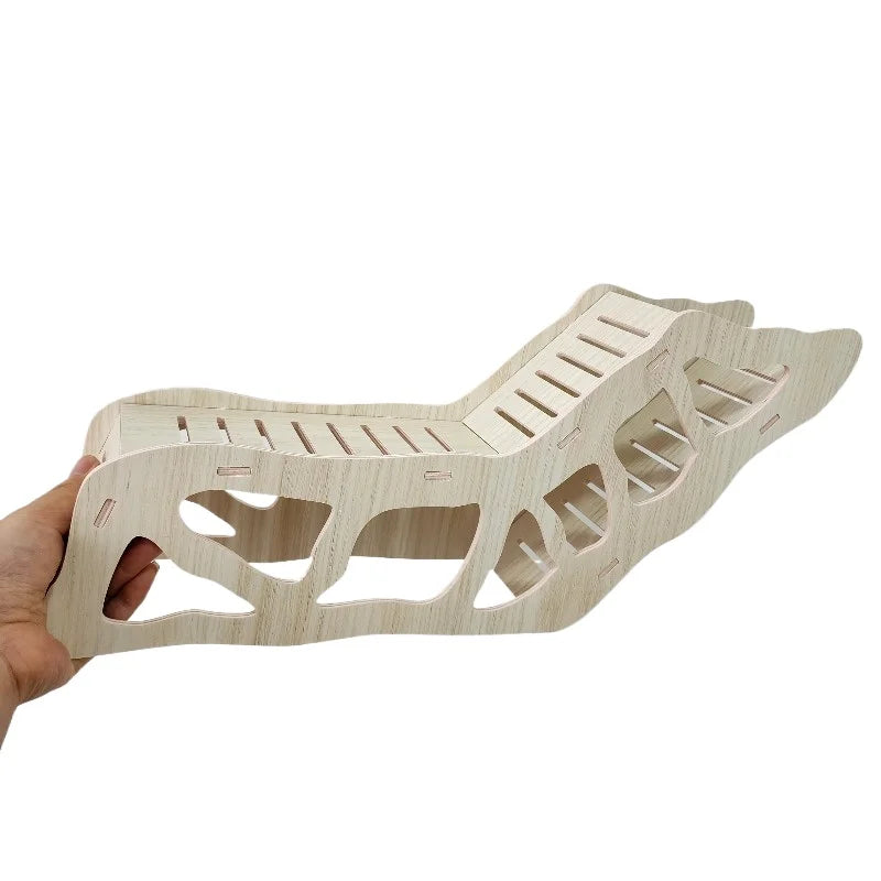 Hamster Wooden Hideout Cave Toy for Dwarf Hamsters Golden Bears Hideaway House with Peekaboo Design Small Animal Cage Accessories