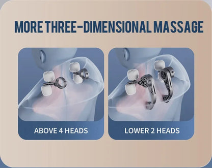 Masajeador Shiatsu de cuello y hombros con chal para amasar la columna vertebral y relajar los músculos de la espalda para uso en el coche y el hogar. Masaje trapecio de cuello y hombros.