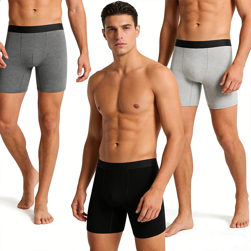 6Pcs Men Panties Cotton Underwear Soft Breathable Boxer Underwear Trendy Simple Hot-Selling Men's Boxer Underwear Fashion Pop