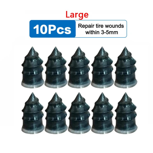 Kit de clavos para reparación de neumáticos de motocicleta, 5/20 piezas, universales, sin cámara, de goma, para reparación de pinchazos de neumáticos, scooters y bicicletas