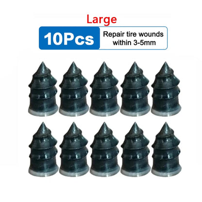 Kit de clavos para reparación de neumáticos de motocicleta, 5/20 piezas, universales, sin cámara, de goma, para reparación de pinchazos de neumáticos, scooters y bicicletas