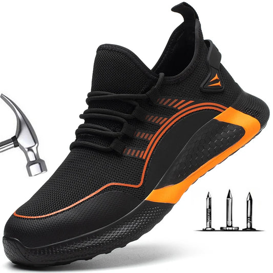 2024 Lightweight  Safety Shoes Men For Work Breathable Sports Safety Toe Shoes Work Boots Anti-Smashing Women