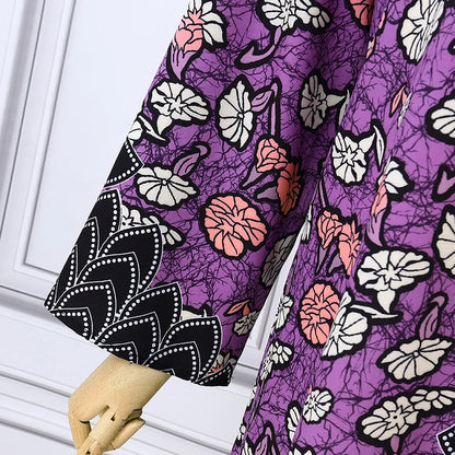 Plus Size VONDA Bohemian Dress 2025 Elegant Women Printing Sundress Vintage Flare Long Sleeve Maxi Vestidos O-Neck Robe Femme