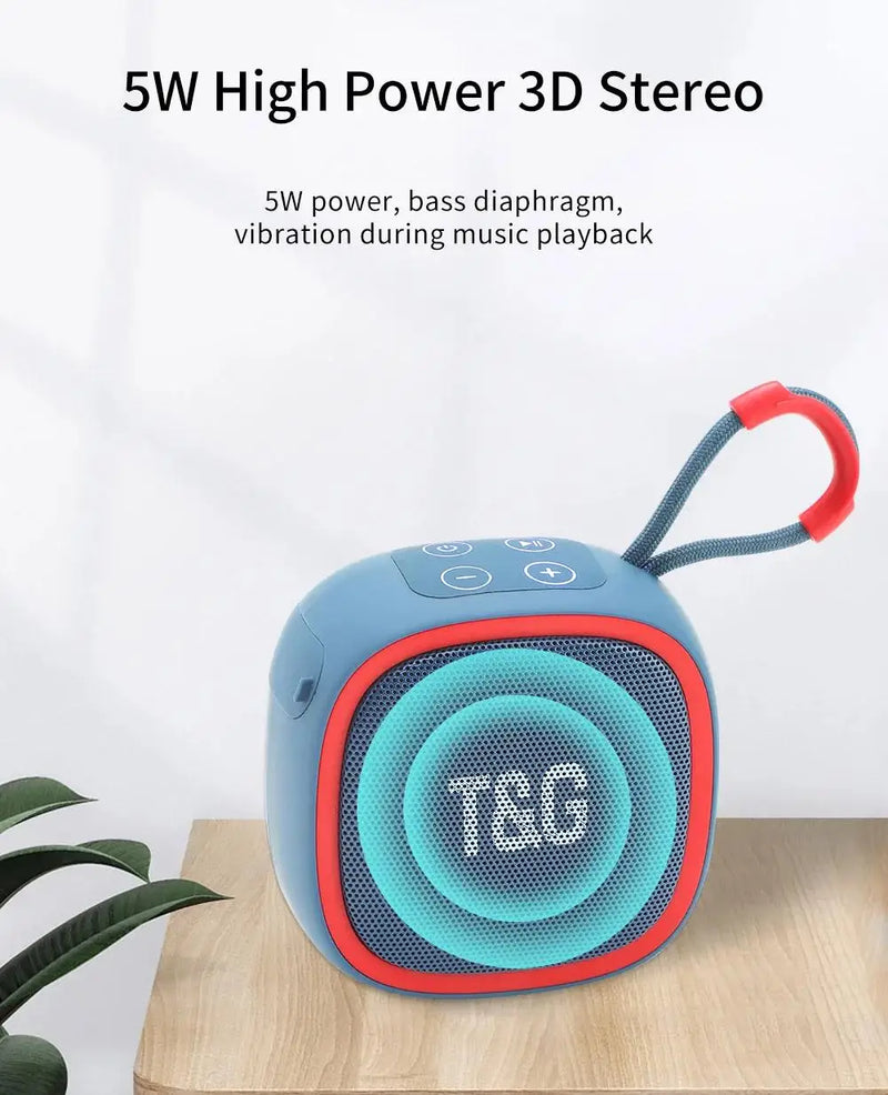 Altavoz Bluetooth inalámbrico para exteriores, subwoofer portátil, radio FM, caja de sonido de música, mini altavoz auxiliar Bluetooth, bocina Bluetooth, audio MP3 fuerte