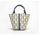 CH Large Capacity Commuter Travel Handbag Luxury Brand Fashion Texture Letter Printed Women's Shoulder Bag