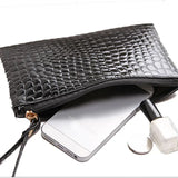 Women Black Cosmetic Bag Zipper Small Makeup Bag Traveling Neceser Ladies Cosmetics Clutch Purse Toiletry Organizer Case Pouch
