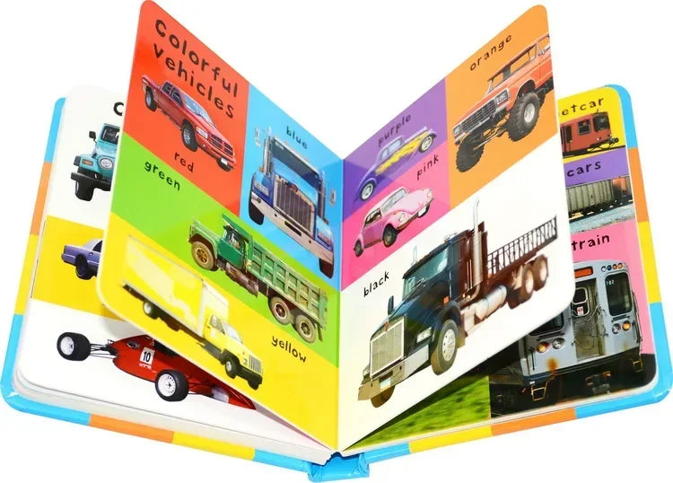 Montessori First 100 English Words Learning Cardboard Book Animals Colors Numbers Language Physical Picture Teaching Aids