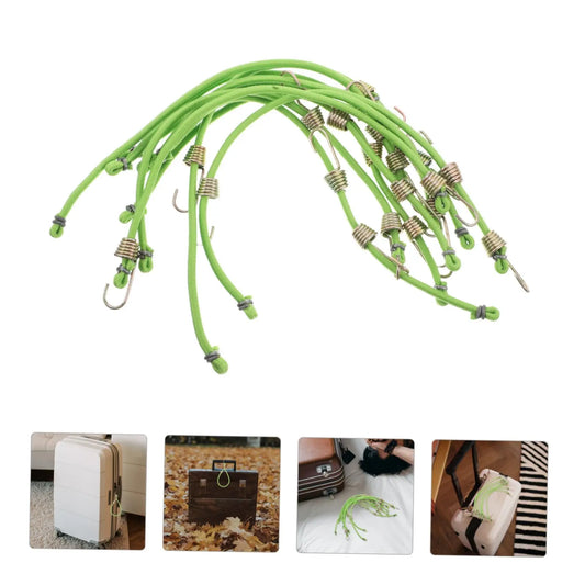 5/10PCS Elastic Luggage Strap with Fixed Socket Small Hook 4mm Latex Mini Rope for Camping Fixed Elastic Cord Accessory