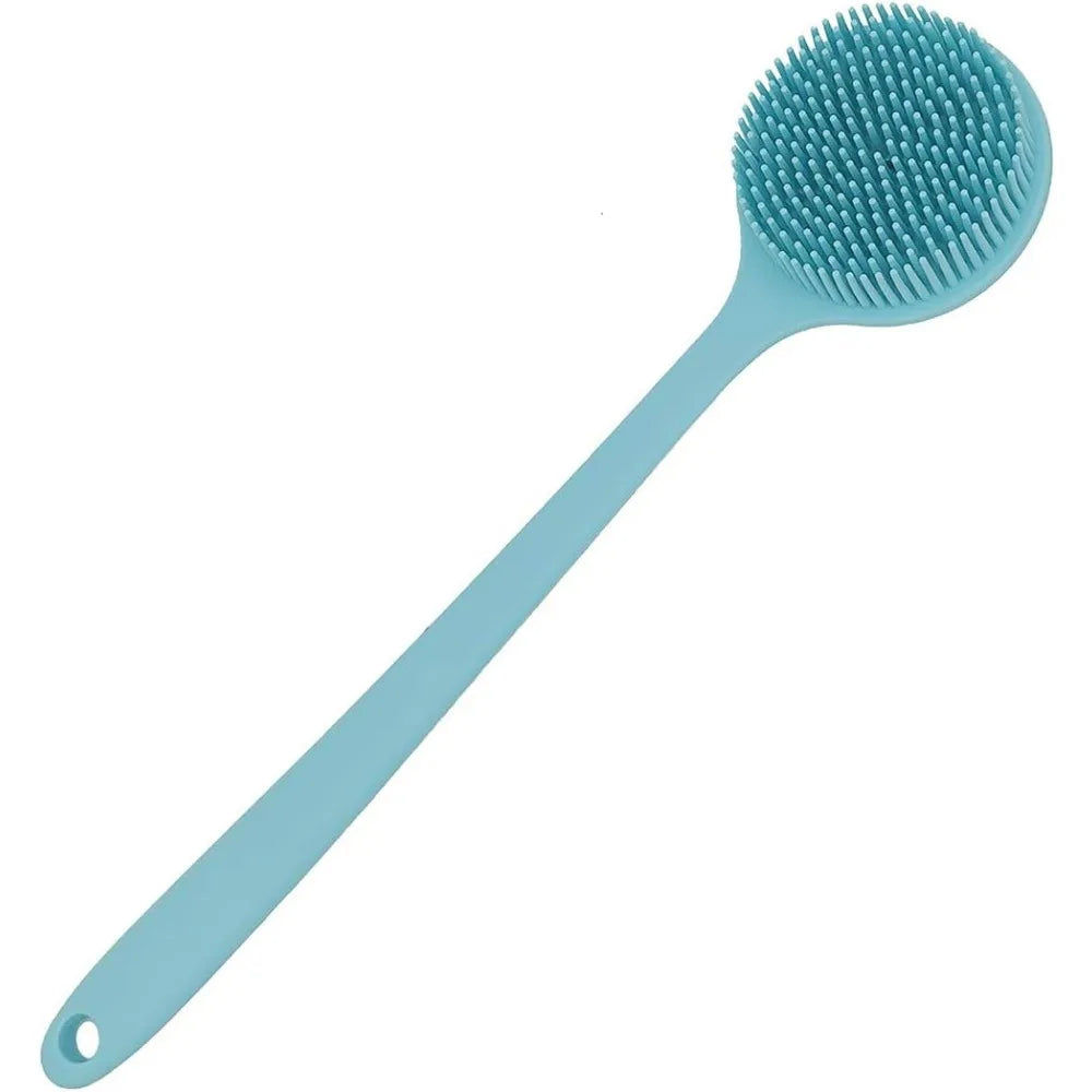 Back Scrubber for Shower Soft Silicone Bath Body Brush with Long Handle