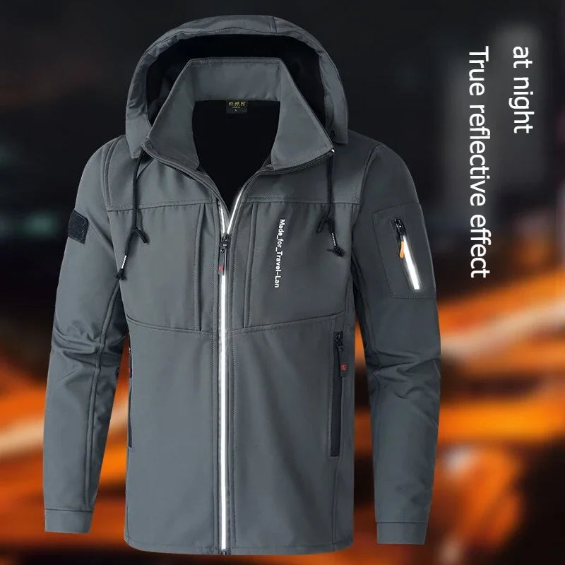Chaqueta gruesa y cálida para hombre, abrigos de otoño e invierno, chaquetas para exteriores, esquí, escalada, cortavientos, chaqueta acolchada impermeable para hombre