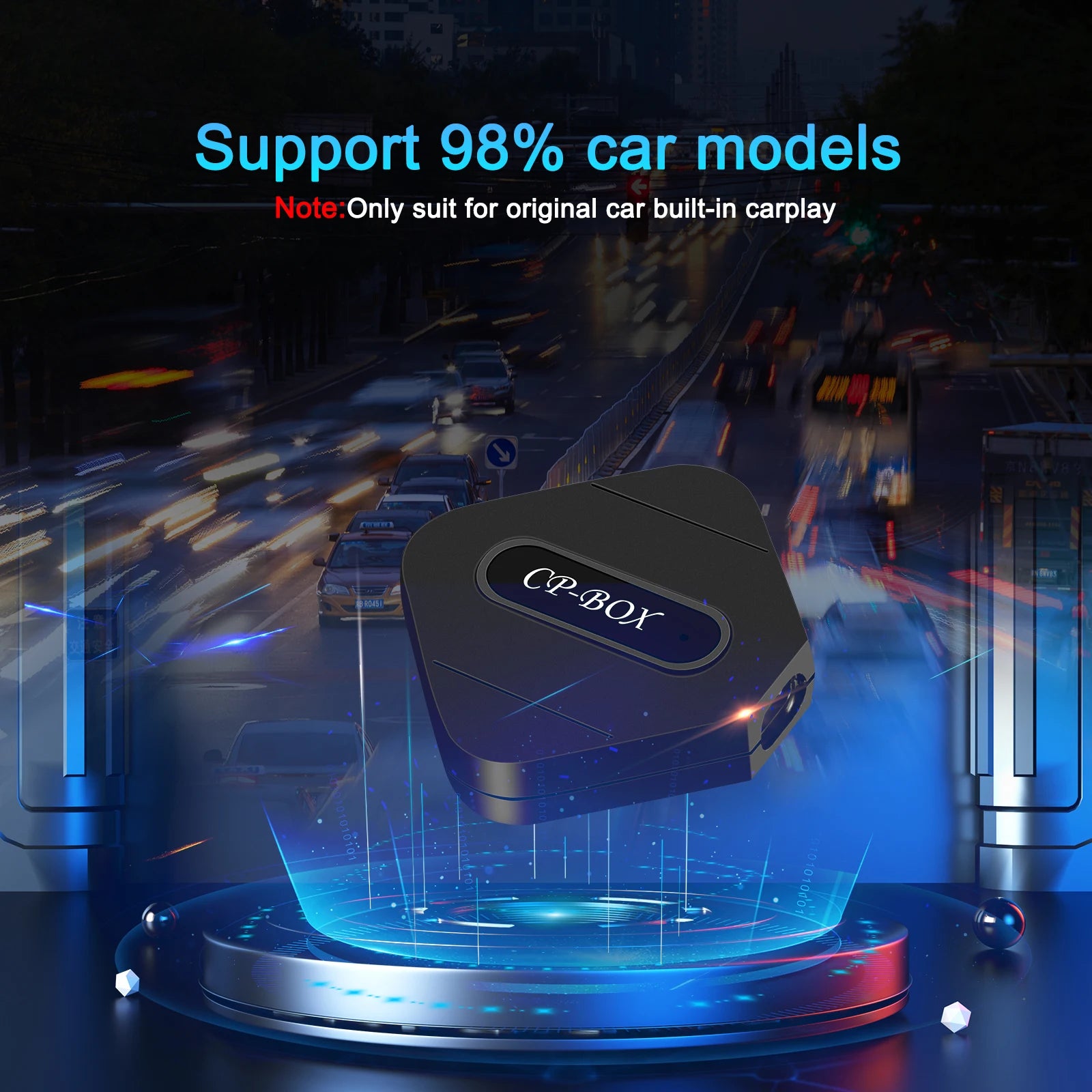 Podofo Wireless Carplay Box Android Auto Box USB AI Box AI Voice GPS Bluetooth Adapter WIFI Carplay Dongle For VW/Audi/Toyota