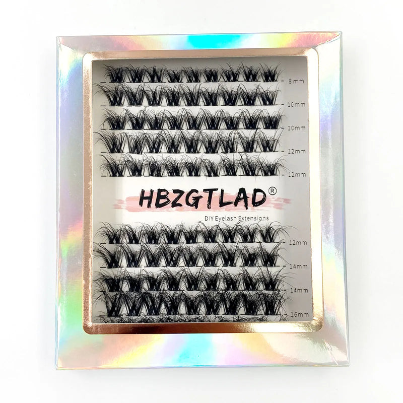 5D DIY Cluster Invisible band Lashes Segmented Bundle Thick Eyelashes Extension Russian Volume Individual False Lashes Cilios