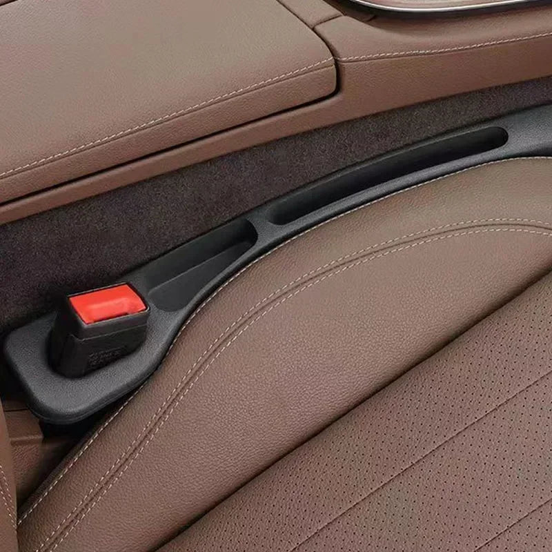 2pcs Car Seat Gap Filler Organizer Waterproof Car Seat Gap Plug Strip with 2 Grooves Seat Gap Storage Auto Interior Accessories