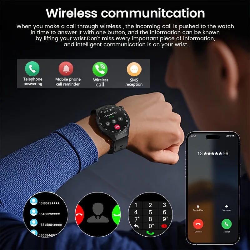 LAXASFIT 2026 New Smart Watch Bluetooth Calling Fitness Tracking Music Playback Health Monitor Smartwatch for Men Women