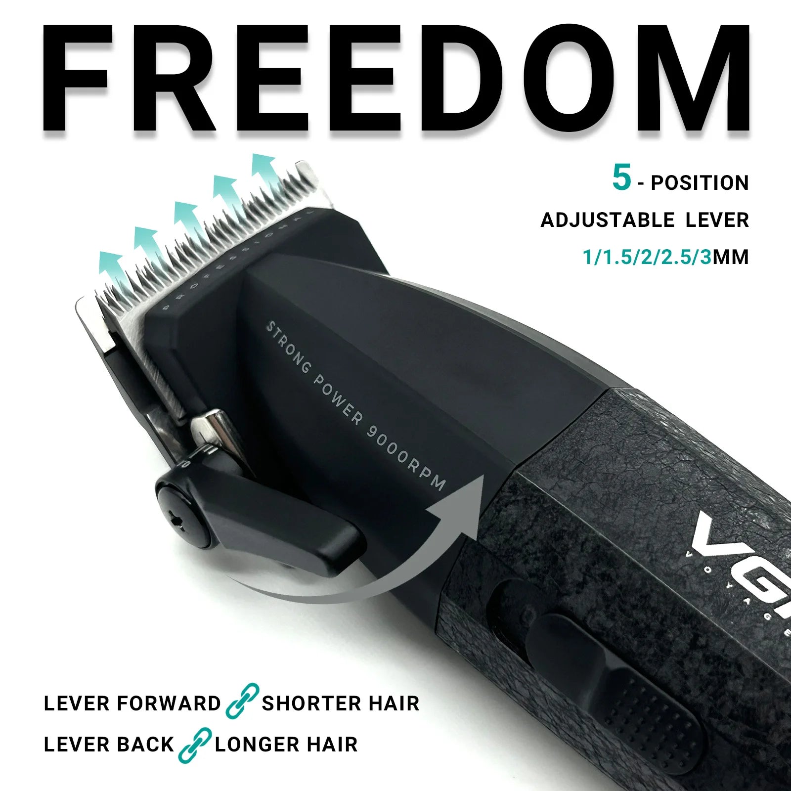 VGR Hair Clippers Professional 9000RPM Hair Cutting Machine Rechargeable Beard Trimmer Charging Base Hair Clippers men V-640 S3