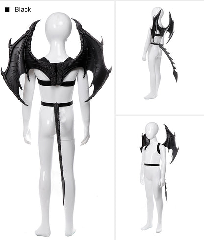Animal Cospty Dragon Costume Purim Christmas Gift Carnival Party  Cosplay Set Wing and Tail faucet Costume