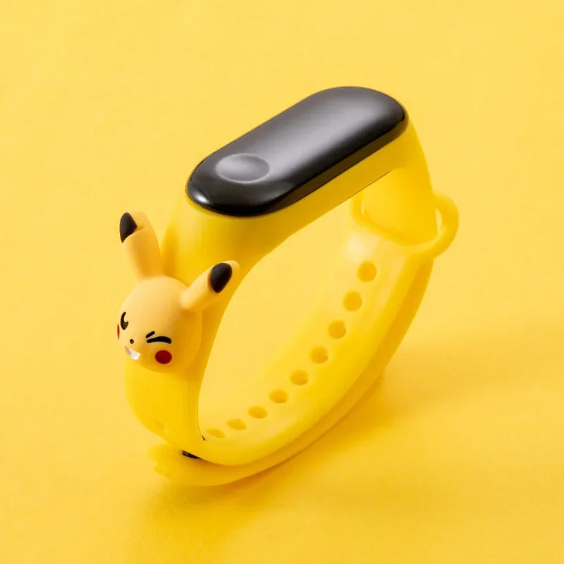 Pokemon Pikachu Dragon Ball Z Sport Casual Watches Led Silicone Watch Color Lovely Digital Children Wristwatch Clock Gift Toys