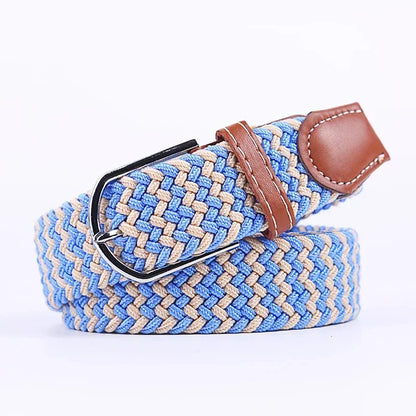 Women's Belt Fashion Casual Woven Elastic Belt Outdoor Sports Military Tactical Strap Climbing Work Belt Unisex Jeans Pants