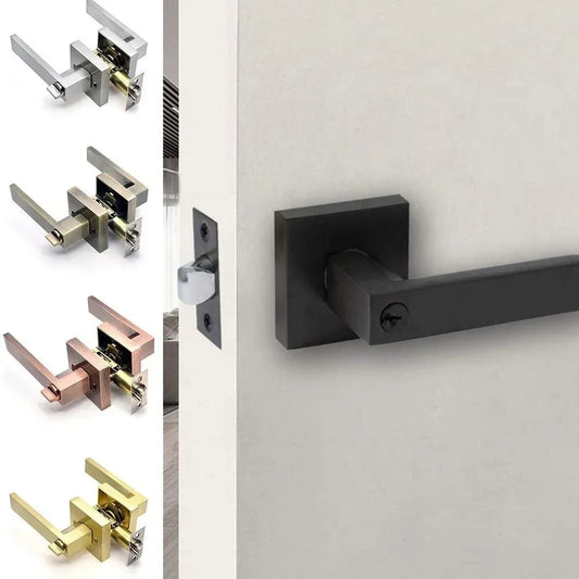 Heavy-Duty Interior Door Handle Locks with Core/Latch Safety Door Lock Accessories - Durable Door Lock Handle Set for Home