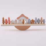 Montessori Sensory Toys Stacking Toys for Baby Forest Houses Replica Wooden Forest Blocks Early Childhood Education Game Gift