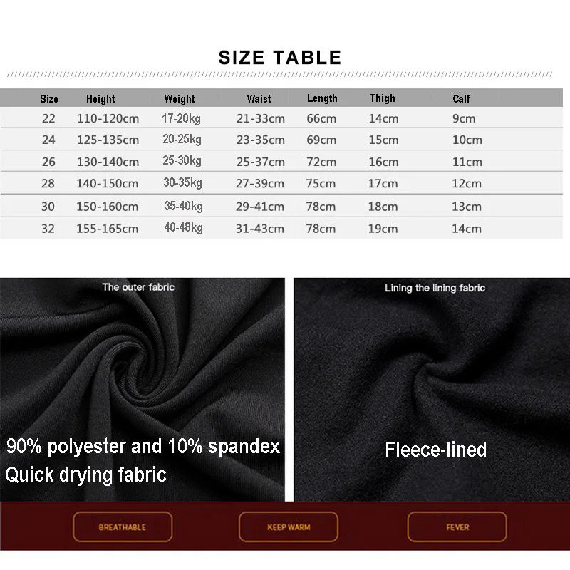 Kids Fleece Running Tights Hiking Pants Children Boy Girl Basketball Football Soccer Fitness Exercise Sport Velvet Legging A726