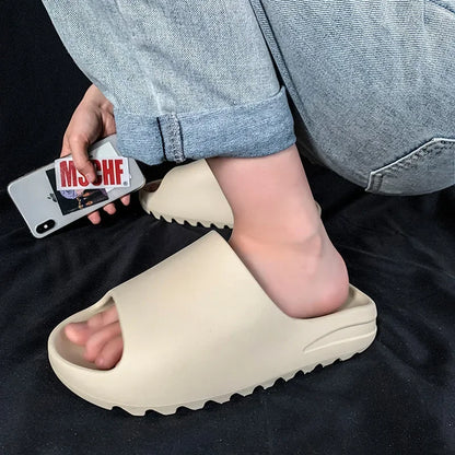 Zapatillas de moda para mujer, planas, ligeras, de EVA, para el baño, cómodas, para parejas, para interiores y ducha.