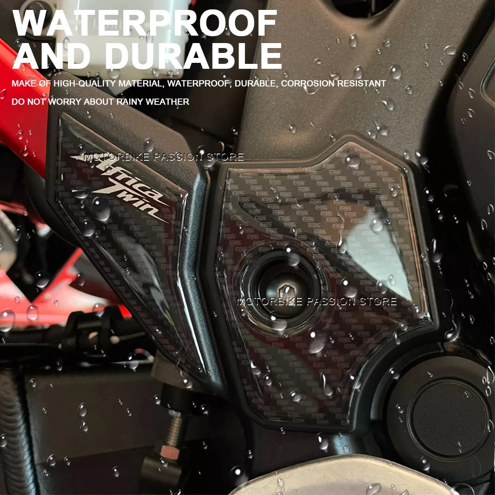 For Honda Africa Twin 1100 CRF Accessories motorcycle Protection sticker for side footstool 3D gel epoxy Resin sticker 2022-2023