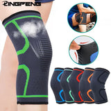 1 Unidade de Joelheira de Compressão Elástica em Nylon para Fitness, Corrida, Ciclismo e Esportes (Basquete/Vôlei)