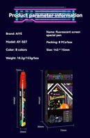 8 Colors 7mm Liquid Erasable Chalk Markers Pens Washable & Wet Erase Neon Makers for Blackboard Chalkboard Signs Glass Window