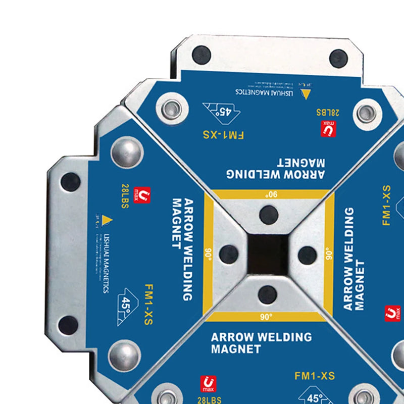 Welding Fixer 4pcs Magnetic Welding Fixer 45/90/135 Degree Multi-angle Magnet Weld Positioner Ferrite Auxiliary Locator Tools