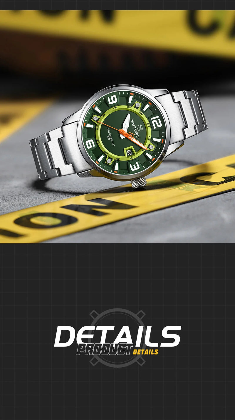 NAVIFORCE Brand Fashion Men Watch Waterproof Luxury Luminous Male Calendar Quartz Wristwatch Relogio Masculino 2024 New Arrival