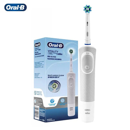 Cepillo de dientes eléctrico Oral B D100 2D Vitality, resistente al agua, con cargador inductivo y temporizador.