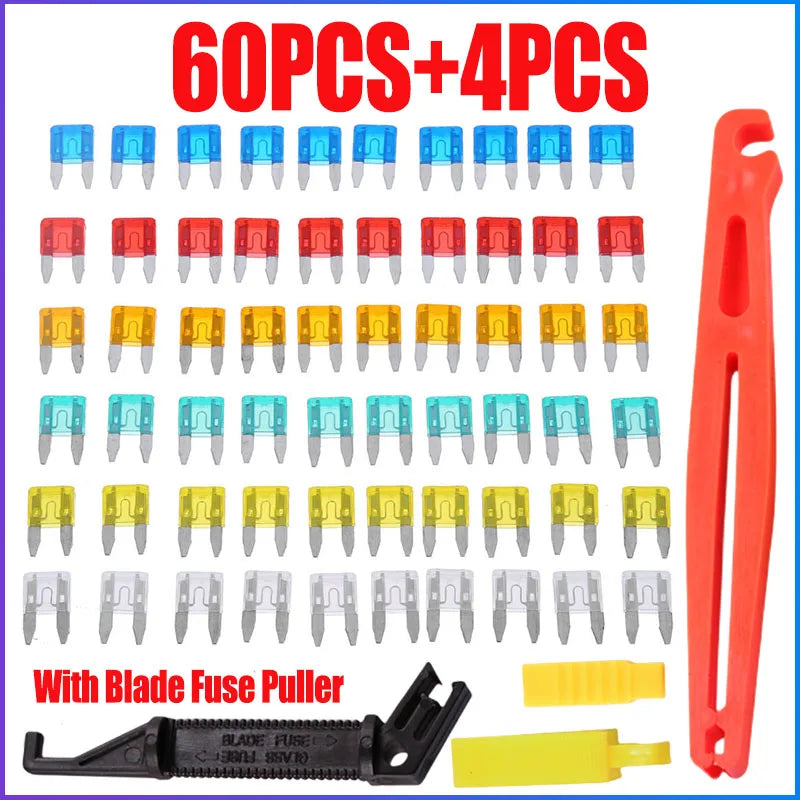 Kit de fusibles de cuchilla para coche (60-240 unidades, 5A, 10A, 15A, 20A, 25A y 30A), juego mixto, para camión