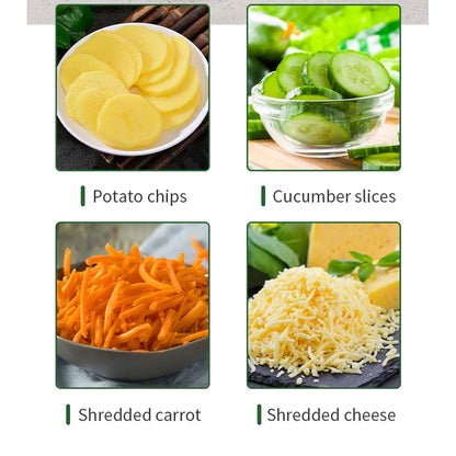 1000W Electric Vegertable Chopper Cutter 5 In 1 Stainless Steel Food Processors Kitchen Mixer Multifunctional Potato Slicer 220V
