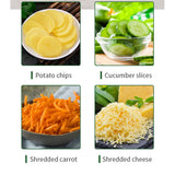 1000W Electric Vegetable Chopper Cutter 5-in-1 Stainless Steel Food Processor Kitchen Mixer Multifunctional Potato Slicer 220V