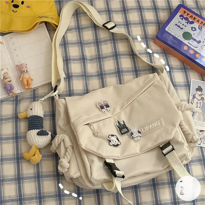 Korean Street Style Versatile Artistic Hong Kong Version Shoulder Bag Messenger Crossbody Bag