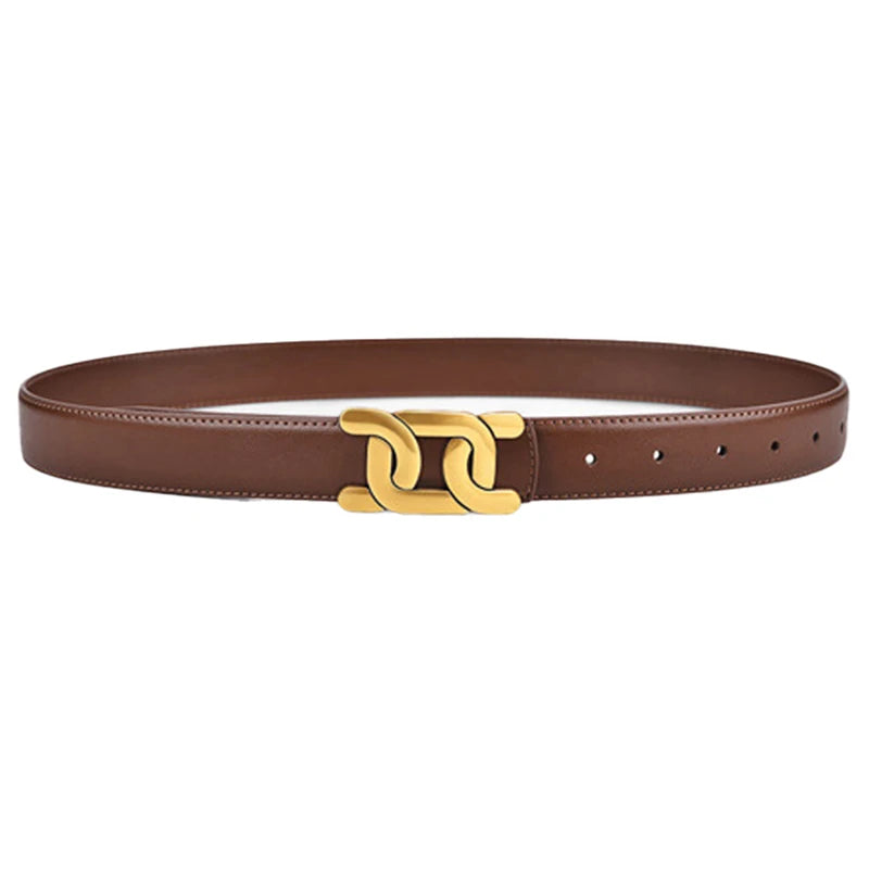 1Pc Women's Retro Belt, Alloy Buckle Fashion Casual Jeans Belt, High-End Long Skirt Pants Belt