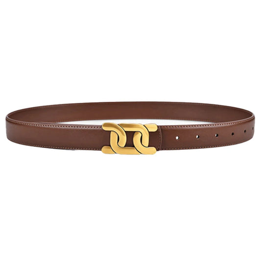 1Pc Women's Retro Belt, Alloy Buckle Fashion Casual Jeans Belt, High-End Long Skirt Pants Belt