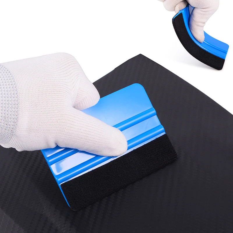 1/5Pcs Car Stickers Film Install Squeegee Vinyl Carbon Fiber Scraper with Felt Squeegee Tool Film Wrapping Car Wrap Tools 10x7cm