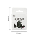 Mr. Paper 46pcs/Box Kawaii Black Cat Stickers Items Decoration DIY Handbook Stickers Boxed Cute Stickers Korean Stationery