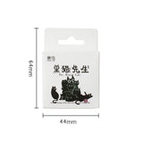 Mr. Paper 46pcs/Box Kawaii Black Cat Stickers Items Decoration DIY Handbook Stickers Boxed Cute Stickers Korean Stationery