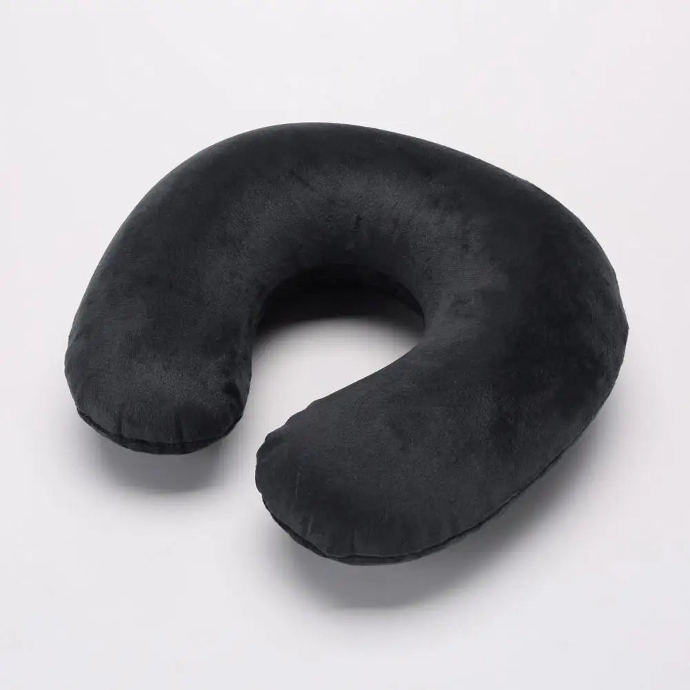 Almohada de cuello en forma de U, inflable, para aliviar la fatiga, para viajes, reposacabezas de vuelo, cojín para dormir en forma de U para avión.