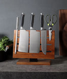 Magnetic Knife Stand Board Acacia Wood Kitchen Display Knife Holder Restaurant Hotel Slicer Butcher Cleaver Magnet Knife Rack