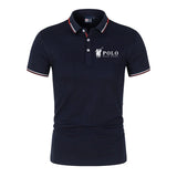 Men's premium summer polo shirt, quick drying, breathable, casual, business fashion, sports, short sleeved, men's clothing