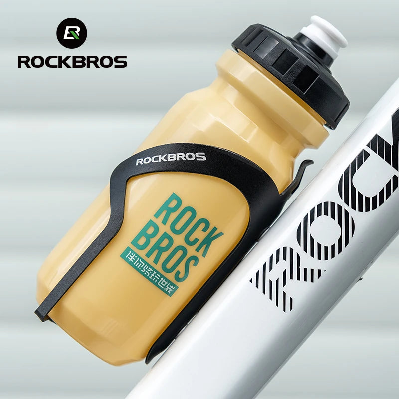 ROCKBROS Cycling Water Bottle 600ml Lightweight Bottle With Dust Cover Gym Water Kettle Drink Outdoor Sports Bike Accessories