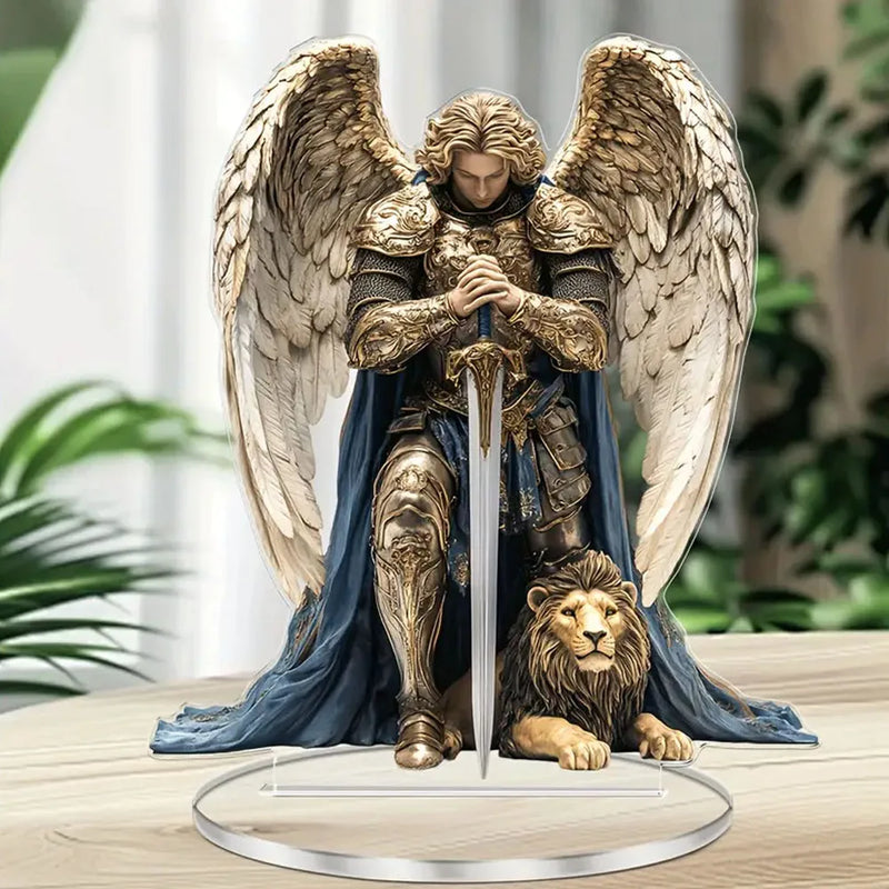 1pc Sacred Archangel Michael Desktop Decoration, Suitable for Home, Office, and Outdoor Spaces - Perfect Father's Day Gift