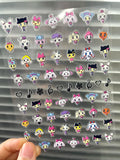 Pvc Super Mini Cartoon Game Patterns Sticker Kawaii Sanrio Kitty Self-adhesive Sticker Waterproof Luggage Tags Nail Stickers