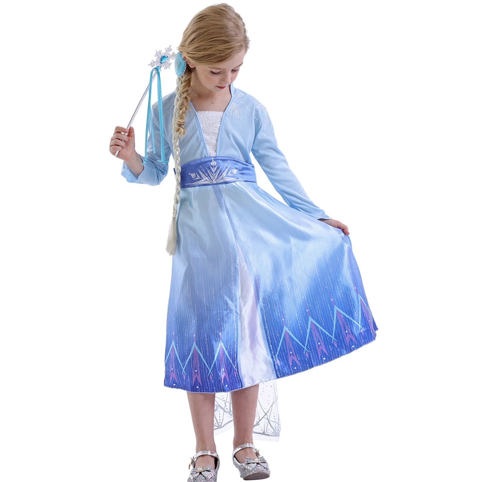Snow Queen Elsa Dresses for Girls Costumes Kids Cosplay Halloween Princess Children Gowns Clothing Party Dresses Outfits 2-10Yrs