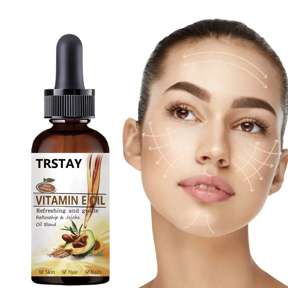 New 100% Pure Natural Vitamin E Oil Face Body Massage Spa Avocado Essential Oils Cold Pressed Moisturizer Serum