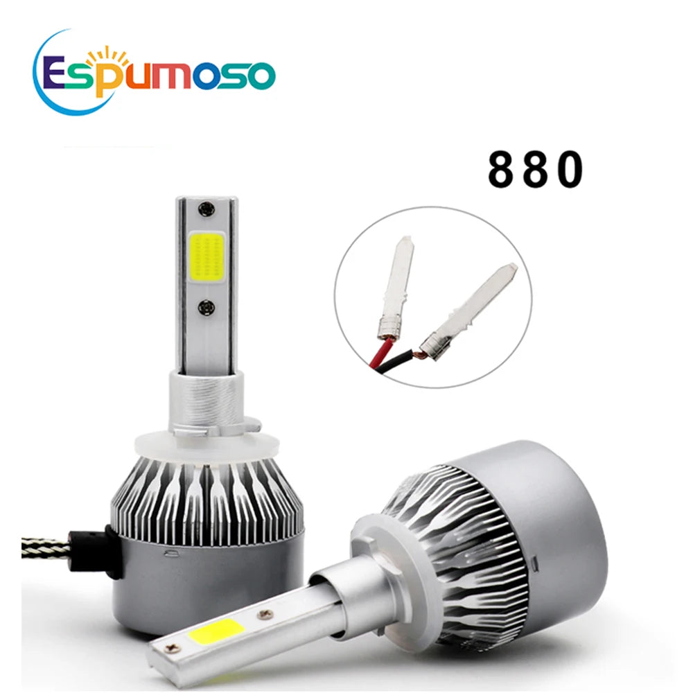 2 bombillas LED C6 H7 para faros delanteros de coche, H10, H4, H8, H9, H11, H13, 9004, 9005, 9006, 9007, 880, H27.